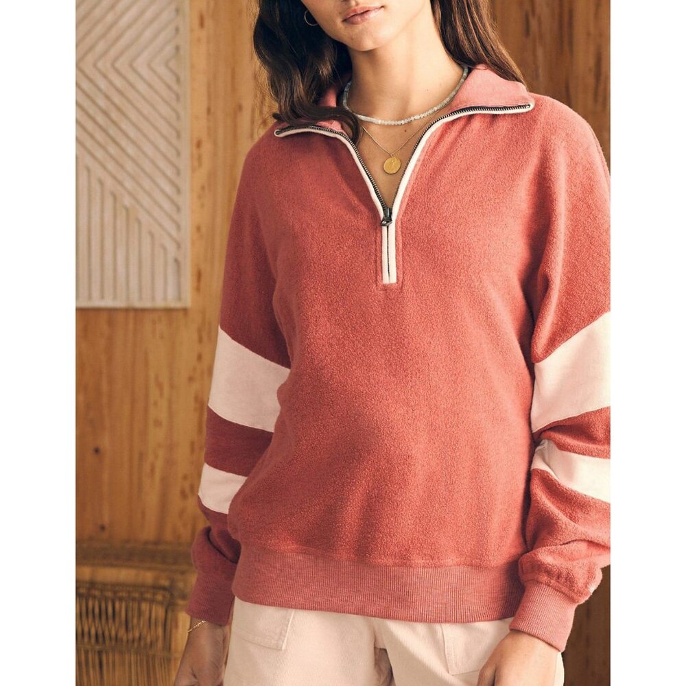 Faherty Beach Fleece Quarter Zip Pullover - Picture 2 of 12